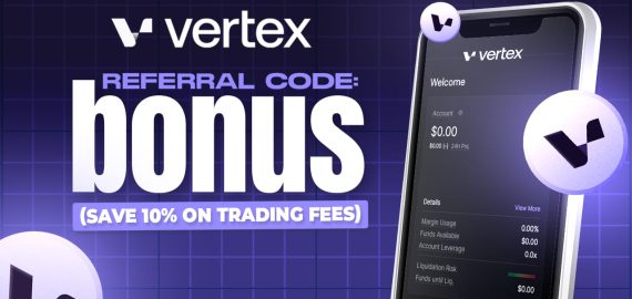 Vertex Protocol Referral Code: BONUS (10% Discount on Trading Fees)