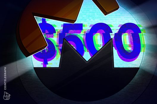 monero’s-xmr-hits-$500-for-the-first-time-since-2021-as-rival-zcash-fumbles